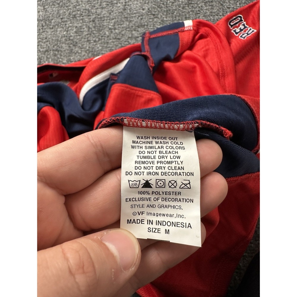 Mens MLB Boston Red‎ Sox Red Jersey Shirt, Size M - Picture 5 of 7